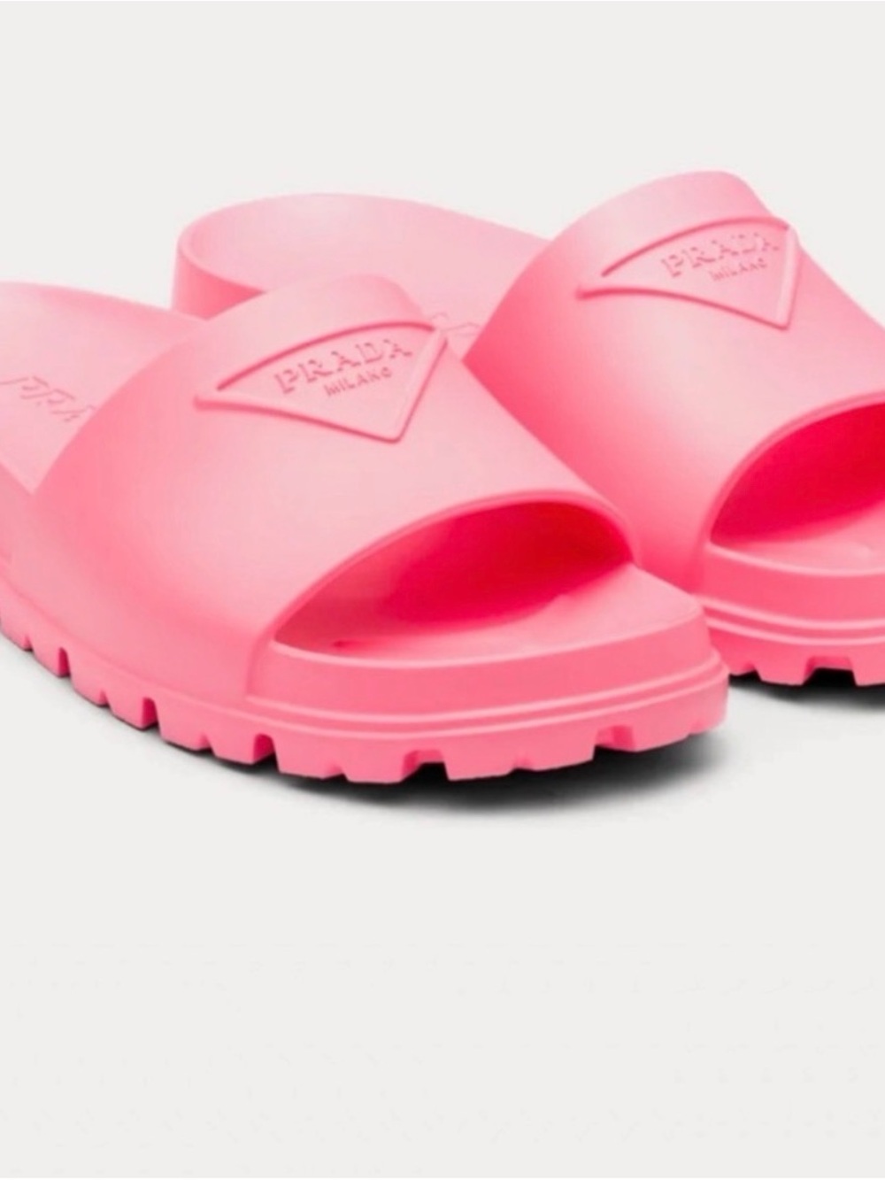 Prada Women’s Pink Slide Sandals